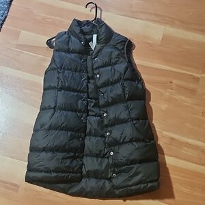 lululemon athletica Dark Green Puffer Vest GREY goose Down